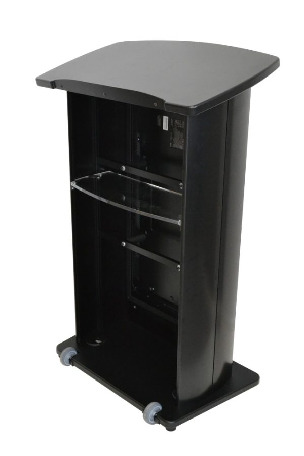 H2W Digital Display Lectern back black