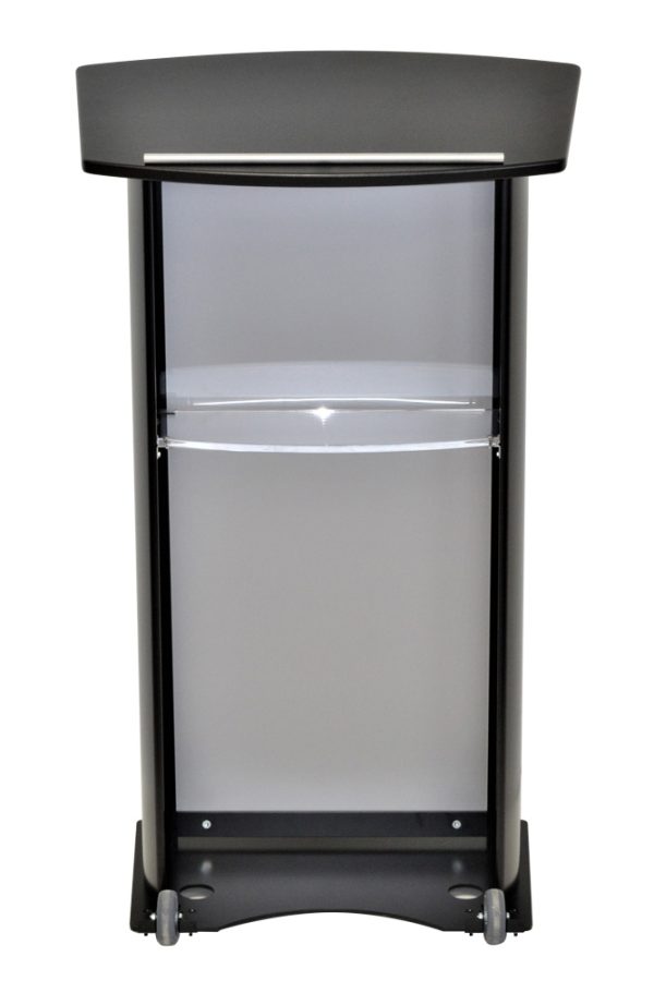 H2 Deluxe Lectern black brushed aluminum back