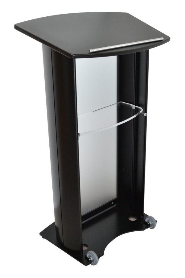 H2 Deluxe Lectern black frosted acrylic back