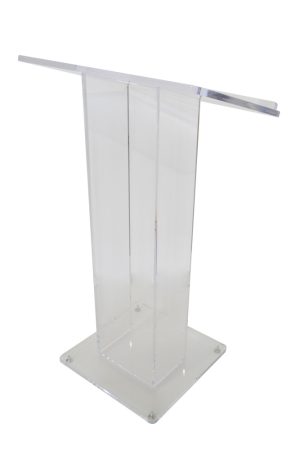 Acrylic Column Lectern front