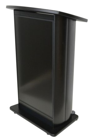 H2W Digital Display Lectern front black