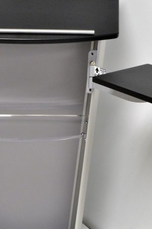 3-SHELF-LAP-BLK-V2 Black Laptop Swivel Shelf for Aluminum Lectern