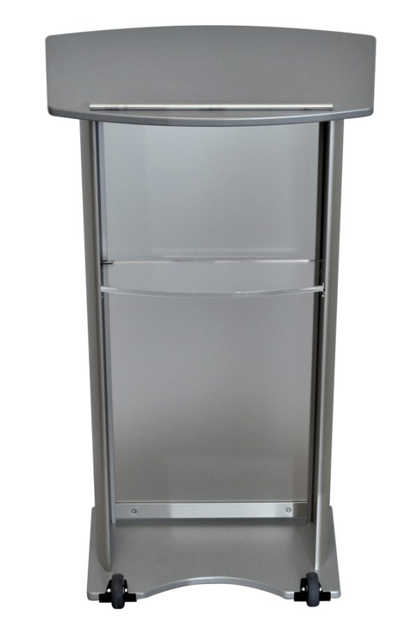 H2 Standard Lectern silver acrylic back