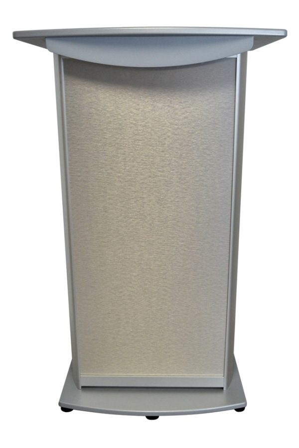 H2 Standard Lectern silver brushed front