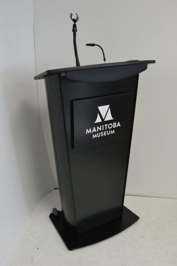 Podium Pros Black aluminum Magnetic Sign