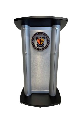 Podium Pros CS1 Aluminum lectern with custom logo Belen Jesuit Prep Scho...-page-001
