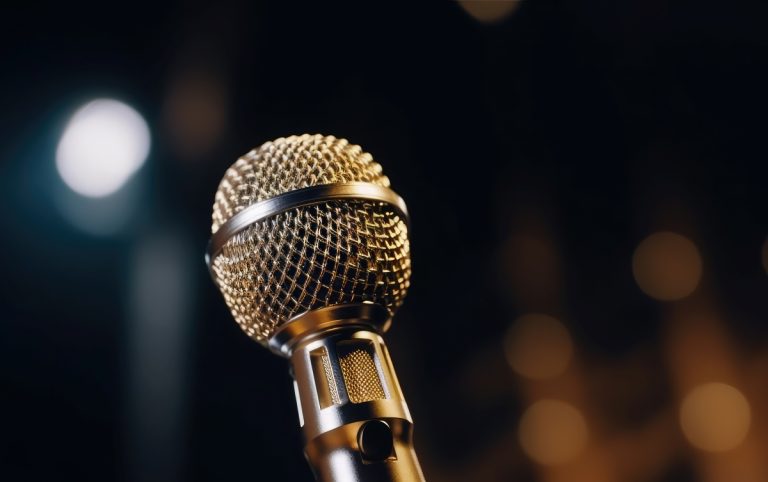 Microphone for public speaking on a stage