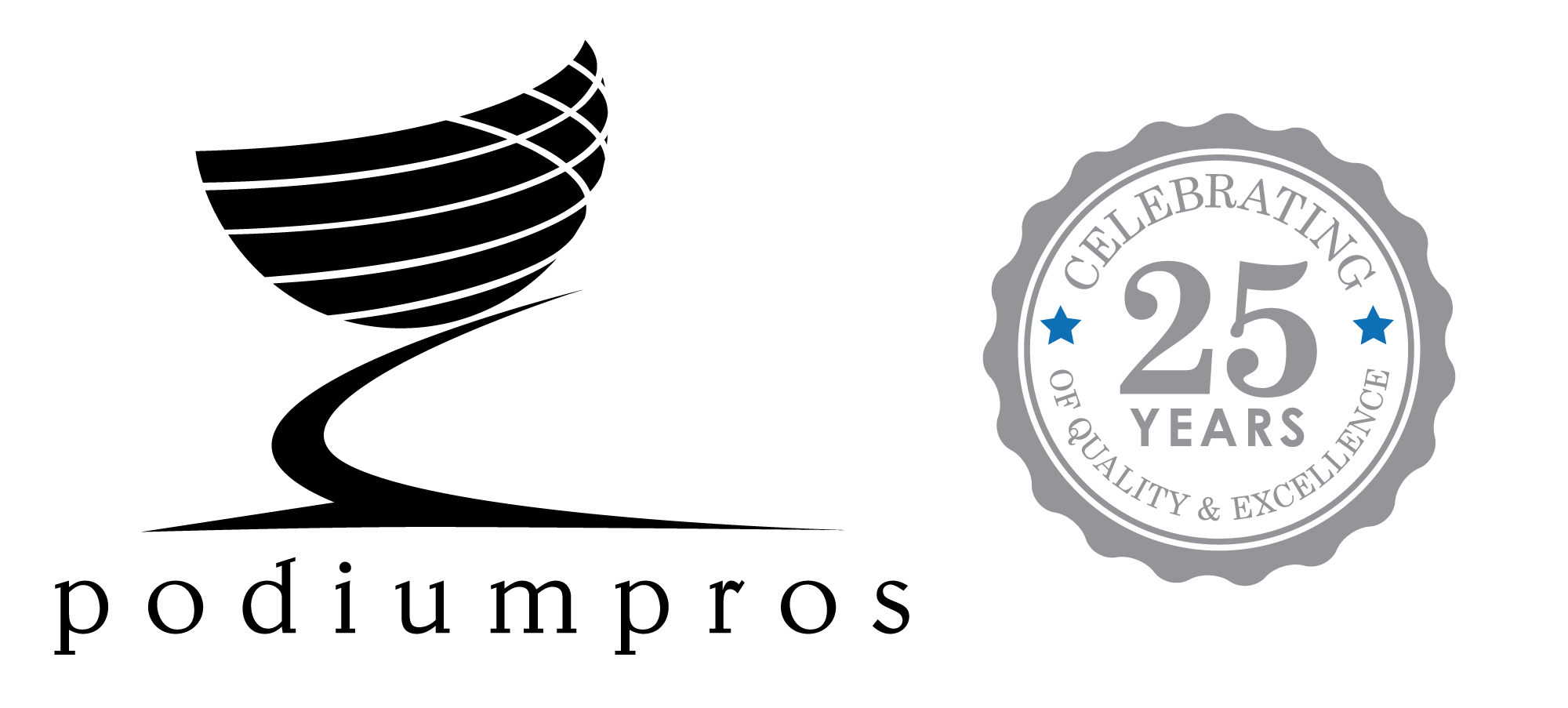 Podium Pros - 25 Year Badge logo