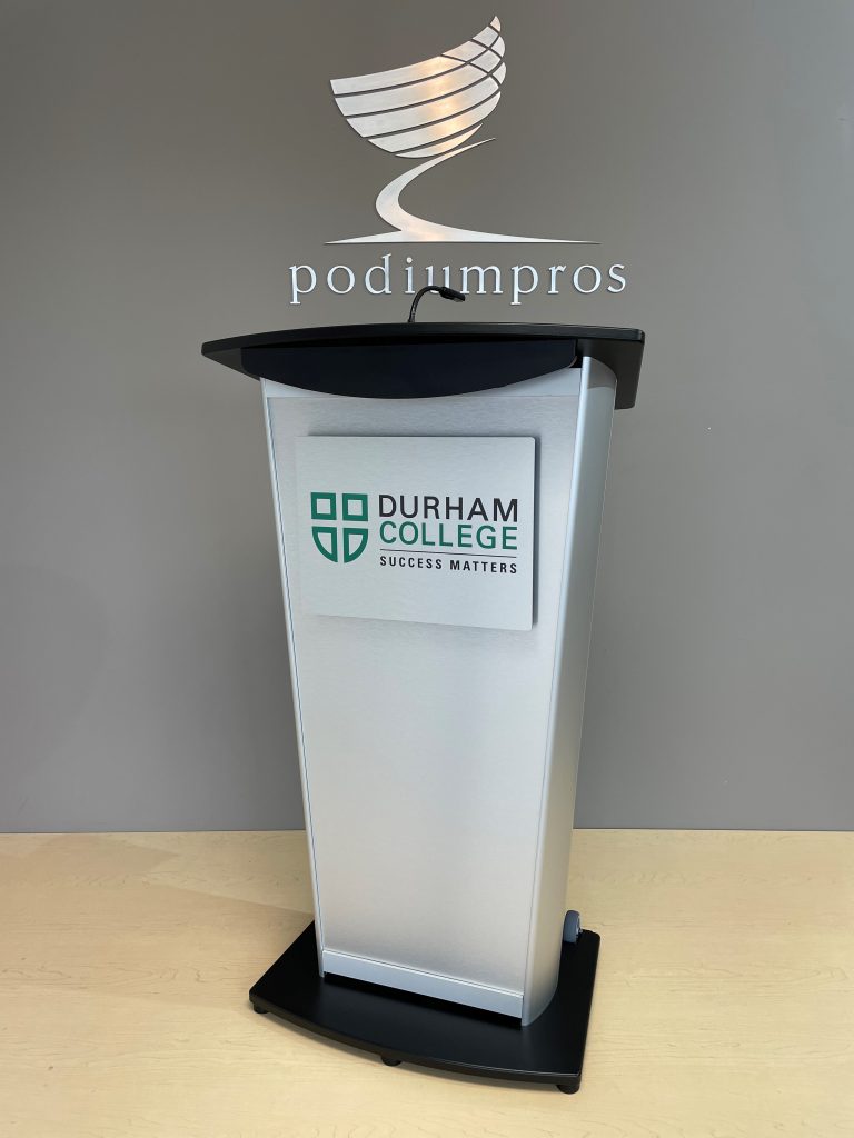 Brushed Aluminum Finish - Magnetic Sign Backing - Podium Pros